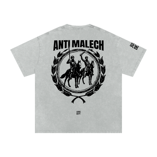 Anti Malech - Ash Grey Vintage Wash Cotton T-Shirt